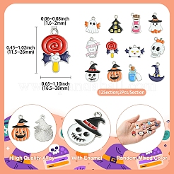 26шт 13 стиля хэллоуин тема сплава эмаль подвески&nbsp;ENAM-FS0002-08