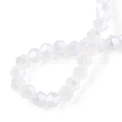 Chapelets de perles en verre électroplaqué d'imitation jade&nbsp;EGLA-A039-J2mm-A06