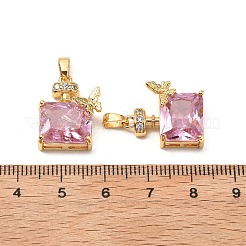 Латунные микро проложить кубического циркония подвески&nbsp;KK-G533-13G-02