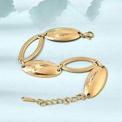 Bracelets à maillons ovales creux en acier inoxydable 304&nbsp;SA-CBAF6AD-06G