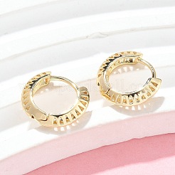 Серьги-кольца из латуни с треугольными чашечками EJEW-Z102-06G