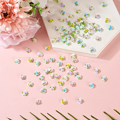 200 Stück undurchsichtige Blumen-Cabochons aus Kunstharz&nbsp;CRES-TA0001-73