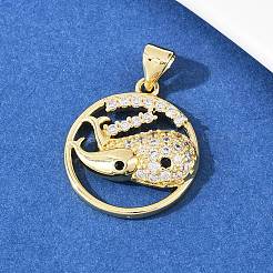 Set di orecchini pendenti e a bottone con micro pavé di zirconi cubici in ottone per donna&nbsp;SJEW-F227-01E-G