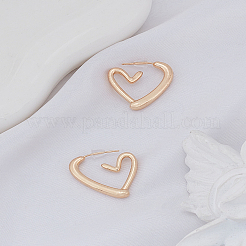 1 пара сережек-гвоздиков из сплава&nbsp;EJEW-LP0004-66G