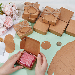 50 Stück faltbare quadratische Geschenkboxen zur Aufbewahrung aus Papier&nbsp;CON-PH0003-40