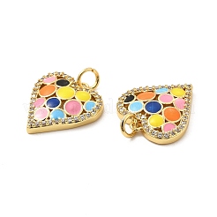 Латунные микропаве прозрачные подвески с фианитом KK-E068-VB123