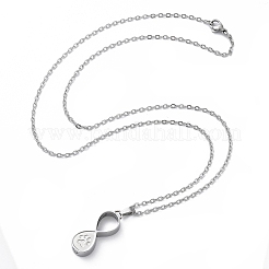 Ожерелья из нержавеющей стали 304 в виде бесконечной урны для праха домашних животных STAS-Z106-02P