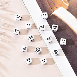 Поделки белые акриловые бусины&nbsp;MACR-YW0001-13