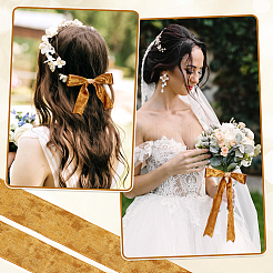 10 ярд односторонней бархатной ленты&nbsp;OCOR-WH0085-33A-01