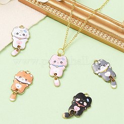 5шт 5 цвета сплава эмалевые подвески&nbsp;ENAM-YW0003-65