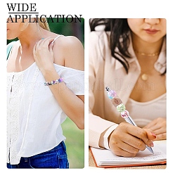 36 шт. 6 стиля круглых фокальных бусин из пищевого экологически чистого силикона&nbsp;SIL-YW0002-33A