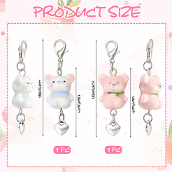 2 pz decorazioni pendenti in porcellana fatte a mano&nbsp;HJEW-SW00371