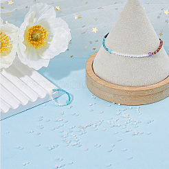 2 нити натуральных радужных бусин из лунного камня G-FI0001-08