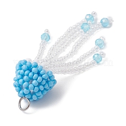 Подвески из стеклянных бусин в виде медуз&nbsp;PALLOY-MZ00660-04