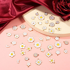 64pcs 16 styles de pendentifs en émail en alliage&nbsp;ENAM-TA0004-13