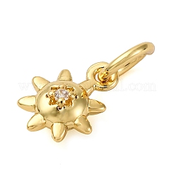 Подвески от солнца из латуни с микропаве из кубического циркония&nbsp;KK-P308-66G