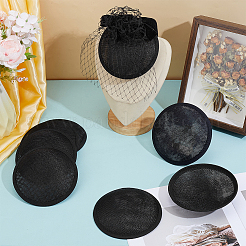 10 шт. круглая основа для шляпы-чародея из искусственной пеньки для шляпного дела&nbsp;AJEW-BC0009-73