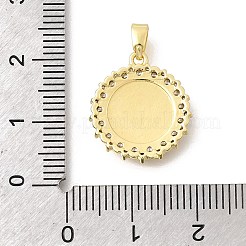 Anhänger aus klarem Zirkonia aus Messing&nbsp;KK-B187-01G-04A