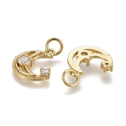 Латунные микропаве прозрачные кубические циркониевые подвески KK-F821-38G