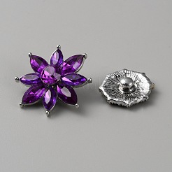 Legierung strass druckknopf&nbsp;BUTT-WH0028-69C