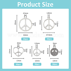 150шт 5 стиля подвески из сплава в тибетском стиле&nbsp;FIND-FH0009-69