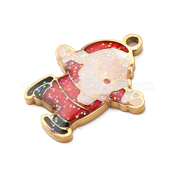 Рождественские эмалевые подвески из нержавеющей стали 304&nbsp;LS-STAS-B112-02G-07