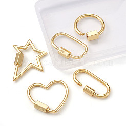 Латунные брелоки с карабином&nbsp;KK-TA0007-82G