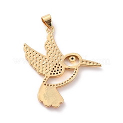 Латунные микропаве прозрачные подвески с фианитом ZIRC-Z018-09G-E