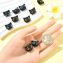 10шт 2 цвета непрозрачных бусин из смолы RESI-YW0001-93