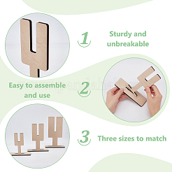 Наборы для изготовления деревянных бантов 3 размера AJEW-WH0270-346