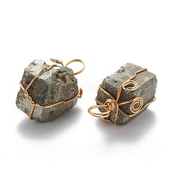Латунные подвески из пирита&nbsp;G-N0145-10