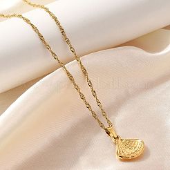 Летние пляжные ожерелья из нержавеющей стали 304 с подвеской в виде веревки и цепи для женщин&nbsp;LS-STAS-Z108-01G-02