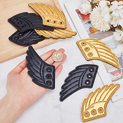 4 пара двухцветной ткани с фетровыми украшениями для обуви DIY-GF0009-86A