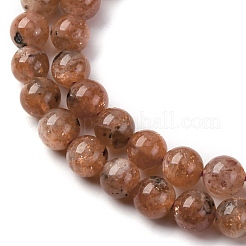 Нити бусин из натурального золота из солнечного камня G-A276-A03-6mm-02