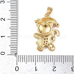 Рождественские латунные подвески с микропаве из фианита KK-K413-01A-G