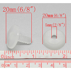 プラスチッククラフト人形の関節  DIY工芸品の人形アクセサリー  ホワイト  20mm&nbsp;DIY-E008-02