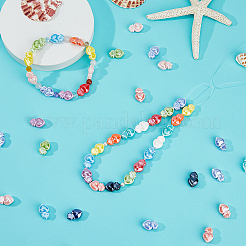 2 нитка гладких фарфоровых бусин ручной работы PORC-HS0001-03