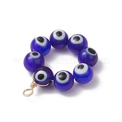 Круглые подвески из бисера ручной работы от сглаза PALLOY-JF04163