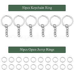50 шт. Железные брелоки для ключей IFIN-YW0003-43