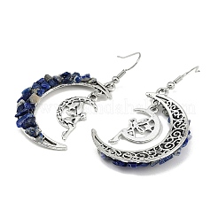 Серьги с подвесками из натуральных смешанных драгоценных камней&nbsp;EJEW-JE06174