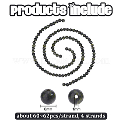 4 нити натуральных серпантиновых/зеленых кружевных каменных бусин G-OC0004-23