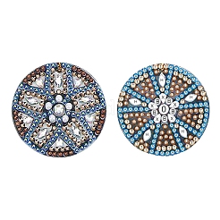 Acryl-Diamant-Schlüsselanhänger-Set mit flachen runden Anhängern&nbsp;PW-WG62905-01