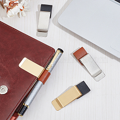 4 шт. 4-цветный сплав с зажимом для ручки из искусственной кожи AJEW-CP0007-64