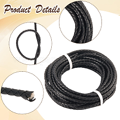 5-метровый плетеный кожаный шнур с сердечником WL-CL0001-07B