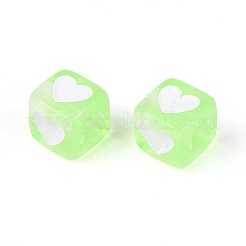 Perles acryliques transparentes peintes à la bombe&nbsp;OACR-N140-02G