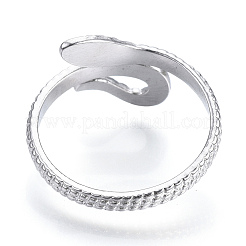 Кольцо-манжета в форме змеи из нержавеющей стали 304&nbsp;LS-RJEW-N040-21