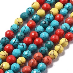 Синтетических нитей бирюзовые бусы G-L620-A02-10mm