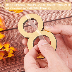 Акриловые зеркальные наклейки на стену&nbsp;DIY-CN0001-04