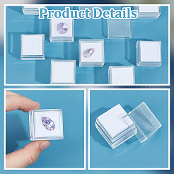 24 квадратная прозрачная пластиковая коробка с бриллиантами CON-OC0001-68A