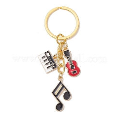Porte-clés pendentif en alliage émaillé sur le thème de la musique&nbsp;KEYC-JKC01124